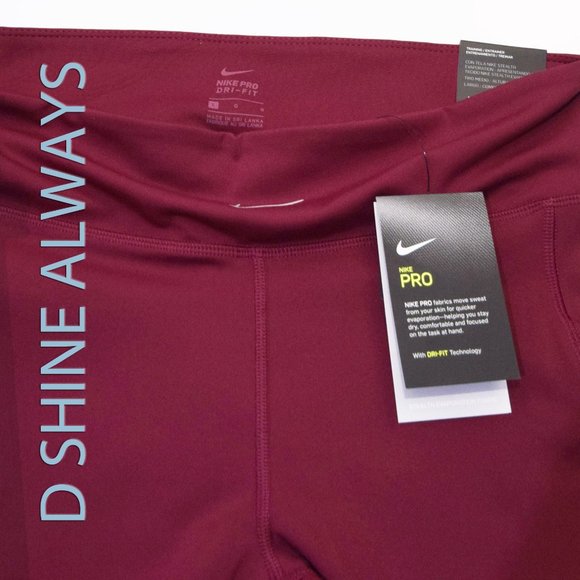 NIKE PRO LUXE LONG TIGHTS RED WOMEN - Picture 7 of 8